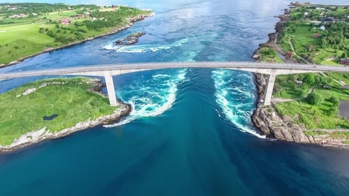 Whirlpools of the Maelstrom of Saltstraumen, Nordland, Norway