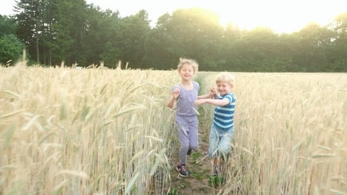 Brother and Sister in Field