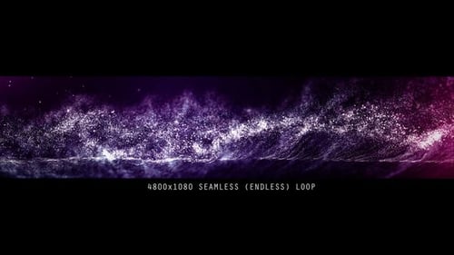 Glowing Abstract Particle Wave Background Loop in Purple and Pink