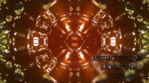 Dynamic Geometric Crystal Tunnel Loop Background Animation