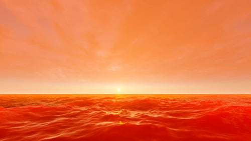 Roter Ozean aus Blut