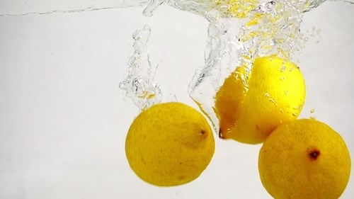 Citrons sur fond blanc