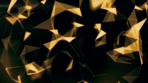 Abstract Golden Plexus Network Loop Background