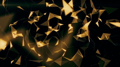 Abstract Golden Plexus Network Background Animation