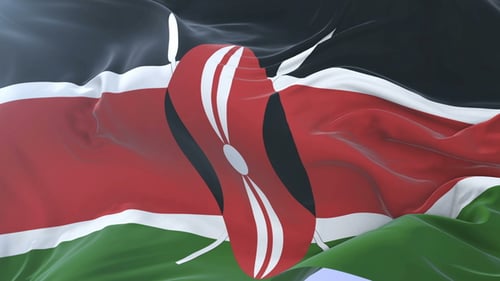 Realistic Waving Kenya Flag Loop