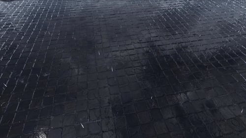 Straße und Regen