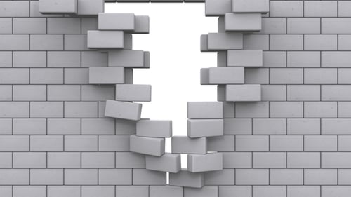 Brick Wall Breaking Transition Reveal