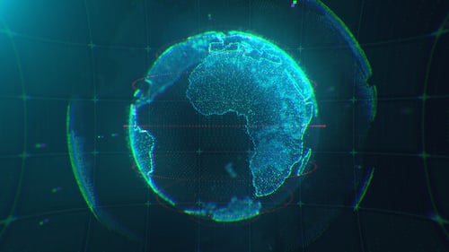 Futuristic Digital Earth Globe Network Connection