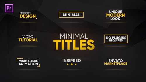 Minimal Titles Animations for Premiere Pro | Essential Graphics