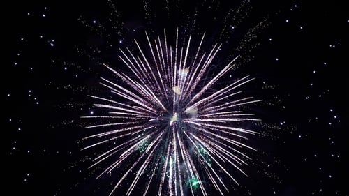 Colorful Fireworks Exploding in the Night Sky. Celebrations and Events in Bright Colors.