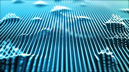 Blue Colorful Modern Design of Sound Wave