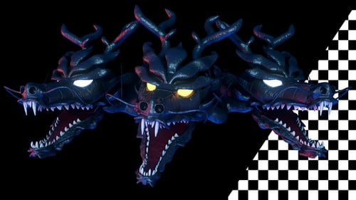 Chinese Dragon Head VJ Loop