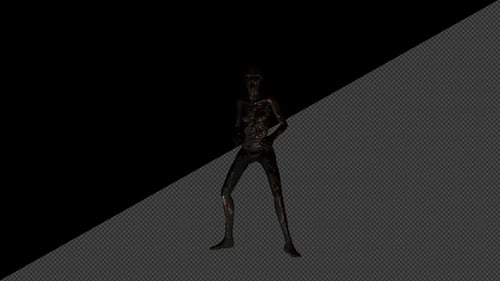 Verbrannte weibliche Zombie