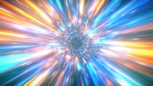 Abstract Hyperspace Warp Speed Light Tunnel Animation