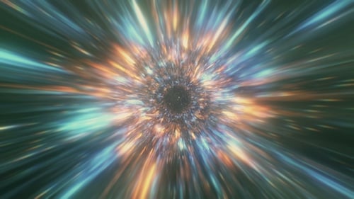 Futuristic Hyperspace Tunnel Travel Animation Background