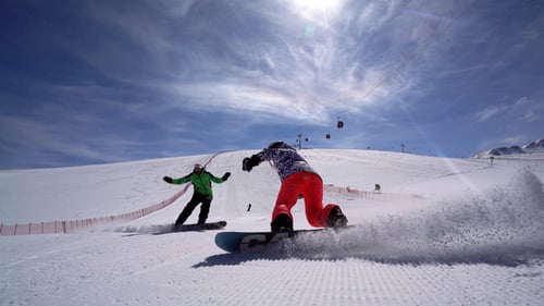 Group Of Snowboarders