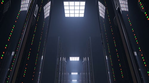 Moving Slow Through Dark Server Room Datacenter