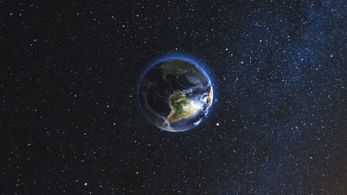 Sunrise View From Space on Planet Earth