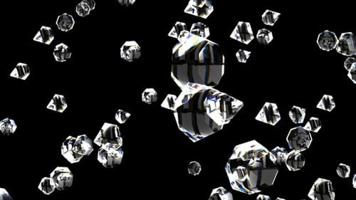 Diamanten auf Schwarz können sich schleifen