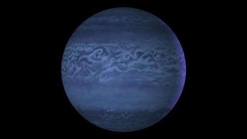 Planet Neptune on a Black Background