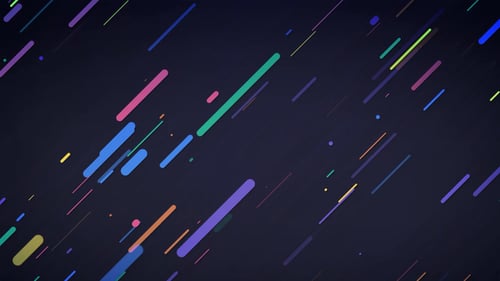 Animated Colorful Geometric Lines and Dots Abstract Background
