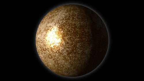 The Planet Mercury on a Black Background