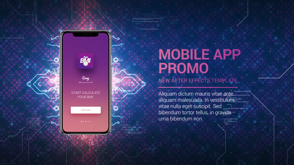 Dynamic Mobile App Promo with Futuristic Tech Elements, Product Promo ...