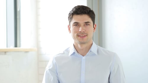 Okay, Satisfied Man in Office, Indoor