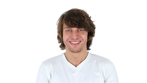 Laughing Man, White Background