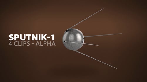 Vintage Sputnik 1 Satellite 3D Animation