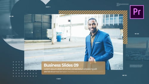 Modern Business Presentation Slides with Dynamic Geometric Motion Graphics