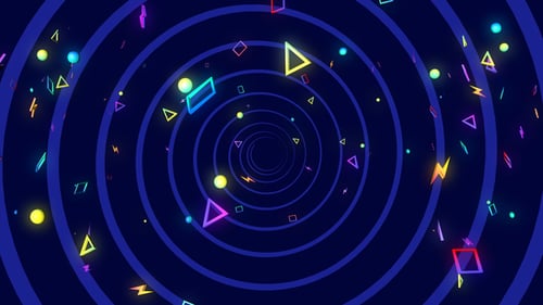 Abstract Retro Geometric Shapes