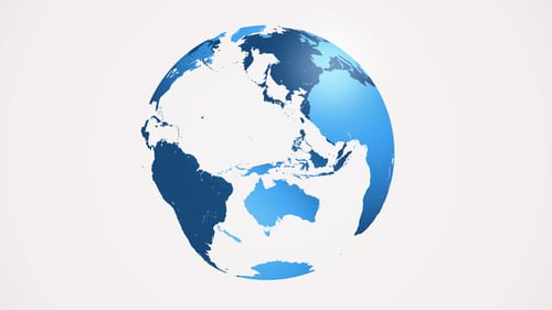 Modern Digital Earth Globe Rotation with Alpha Channel
