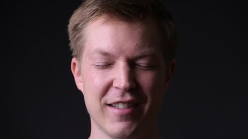 Smiling Young Adult Face Close Up Portrait