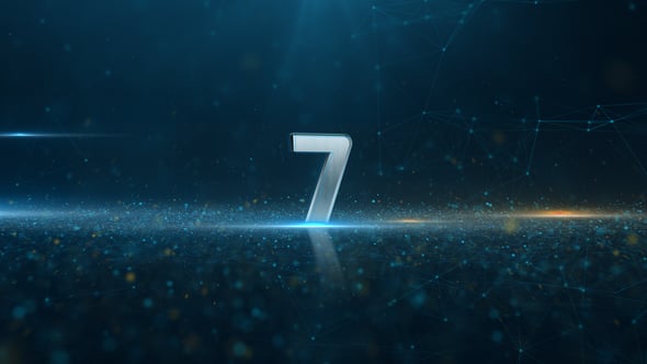 Futuristic Digital Countdown with Glowing Network Grid, Backgrounds ...