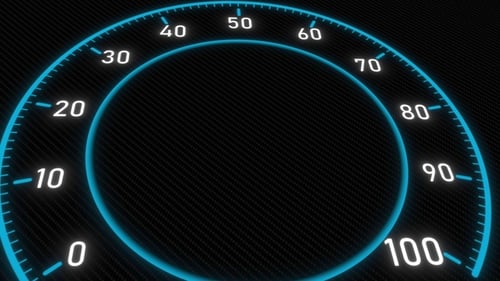 Futuristic Digital Speedometer Gauge HUD Display