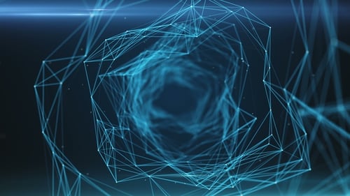 Seamless Flying Through Digital Data Tunnel Made of Digital Nodes and Connection Paths