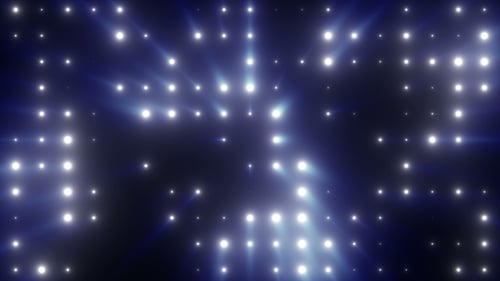 Dynamic Flashing Wall of Concert Lights Background Loop