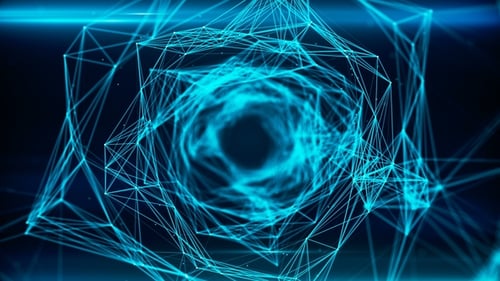 Seamless Flying Through Digital Data Tunnel Made of Digital Nodes and Connection Paths