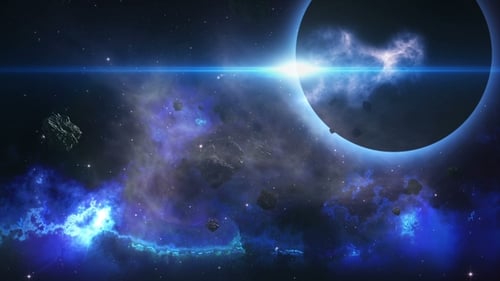 Flying Through an Asteroid Field From Dark Planet