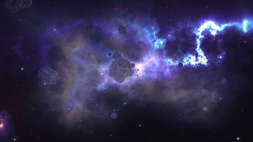 Durch ein Asteroidenfeld fliegen