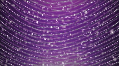 Animated Futuristic Grid Network with Flowing Digital Numbers Background