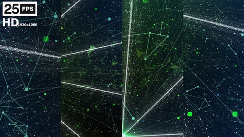Futuristic Digital Data Network Technology Background Animation