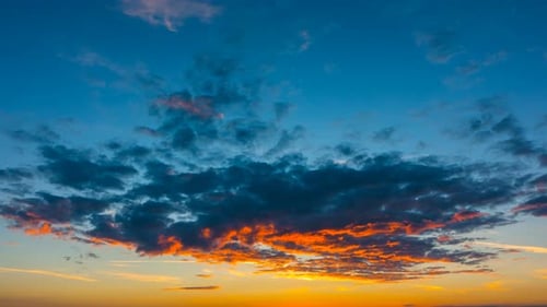 Vibrant Sky During Sunset With Dark Clouds