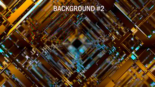 Seamless Loop of Futuristic Golden Grid Tech Tunnel