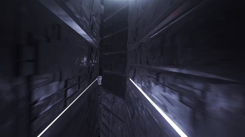 Vj Loop Digital Neon Tunnel