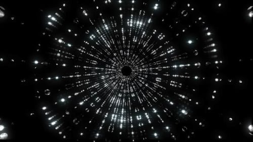 Abstract Geometric Light Tunnel Loop Background