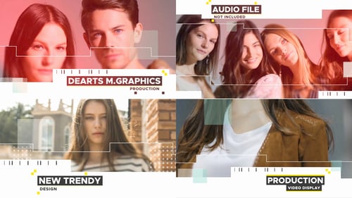 Dynamic Geometric Promo Slideshow with Modern Transitions