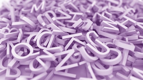 Animated 3D Alphabet Letters Falling and Piling Up
