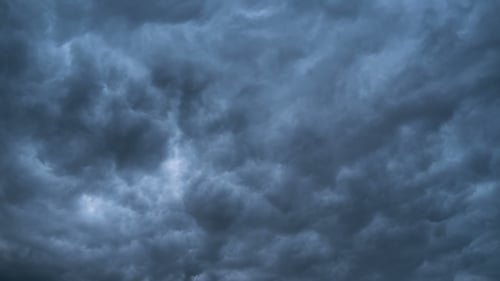 Ominous Storm Clouds Time Lapse, Dark Sky